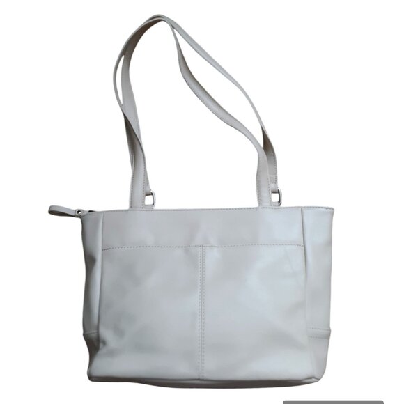 Giani Bernini Leather Woman's Shoulder Bag Off White - Picture 5 of 13